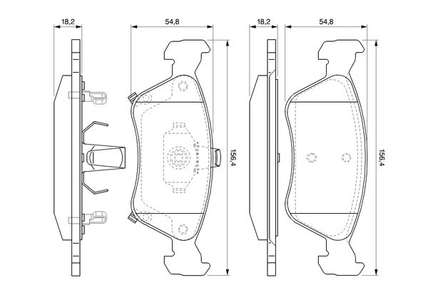 Brake Pad Set, disc brake - 0 986 424 560 BOSCH
