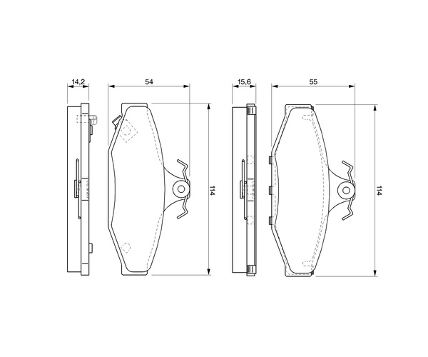 Brake Pad Set, disc brake - 0 986 424 561 BOSCH