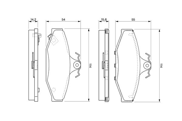 Brake Pad Set, disc brake - 0 986 424 561 BOSCH
