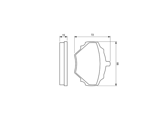 Brake Pad Set, disc brake - 0 986 424 563 BOSCH