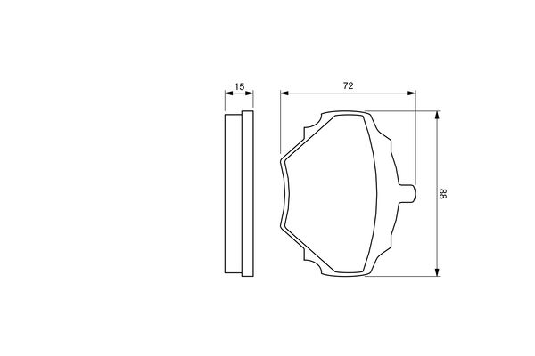 Brake Pad Set, disc brake - 0 986 424 563 BOSCH