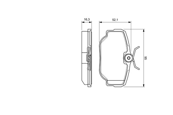 Brake Pad Set, disc brake - 0 986 424 564 BOSCH
