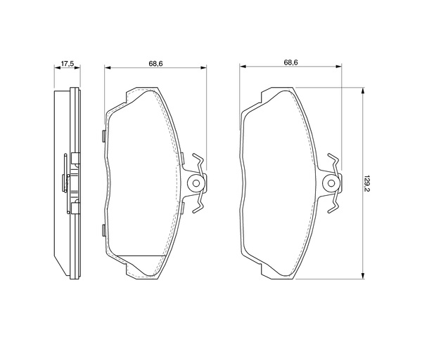 Brake Pad Set, disc brake - 0 986 424 566 BOSCH