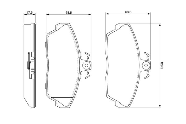 Brake Pad Set, disc brake - 0 986 424 566 BOSCH