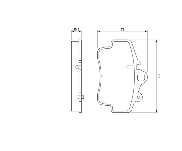 Brake Pad Set, disc brake - 0 986 424 570 BOSCH