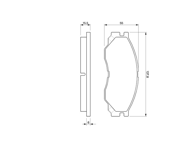 Brake Pad Set, disc brake - 0 986 424 572 BOSCH