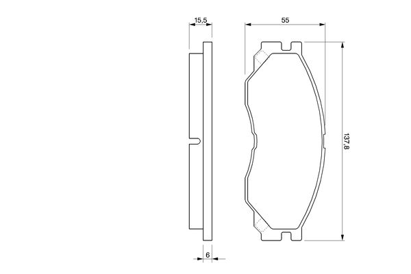 Brake Pad Set, disc brake - 0 986 424 572 BOSCH