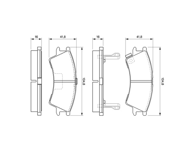 Brake Pad Set, disc brake - 0 986 424 575 BOSCH