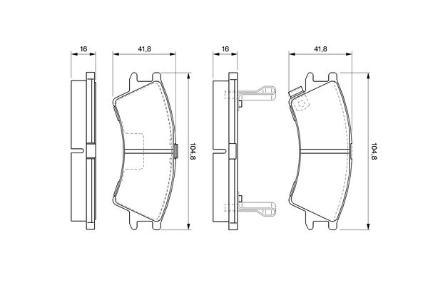 Brake Pad Set, disc brake - 0 986 424 575 BOSCH