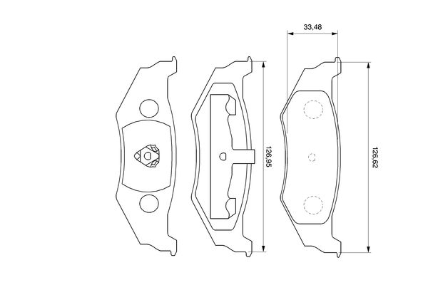 Brake Pad Set, disc brake - 0 986 424 585 BOSCH