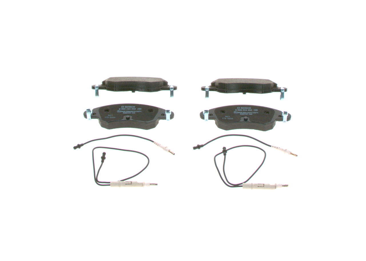 Kit pastiglie freno, Freno a disco - 0 986 424 598 BOSCH