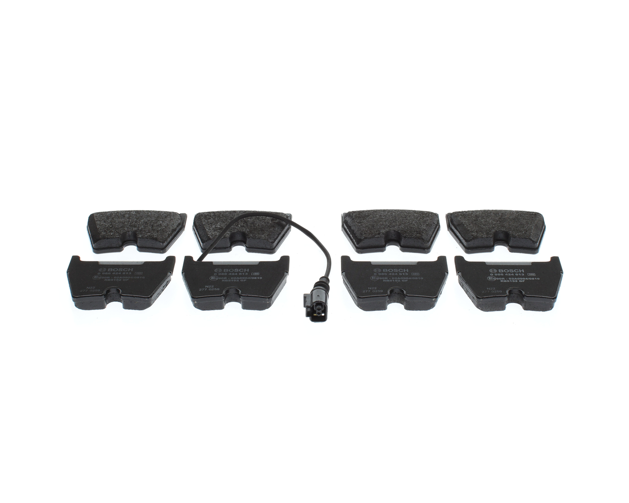 Комплект тормозных колодок, дисковый тормоз - 0 986 424 613 BOSCH