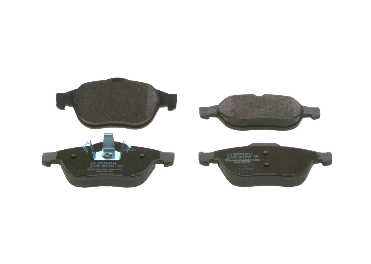 Brake Pad Set, disc brake - 0 986 424 616 BOSCH