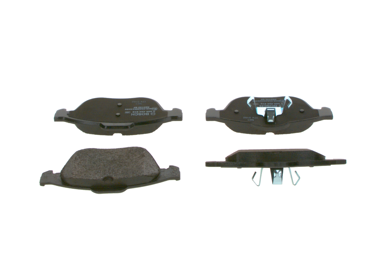 Brake Pad Set, disc brake - 0 986 424 616 BOSCH