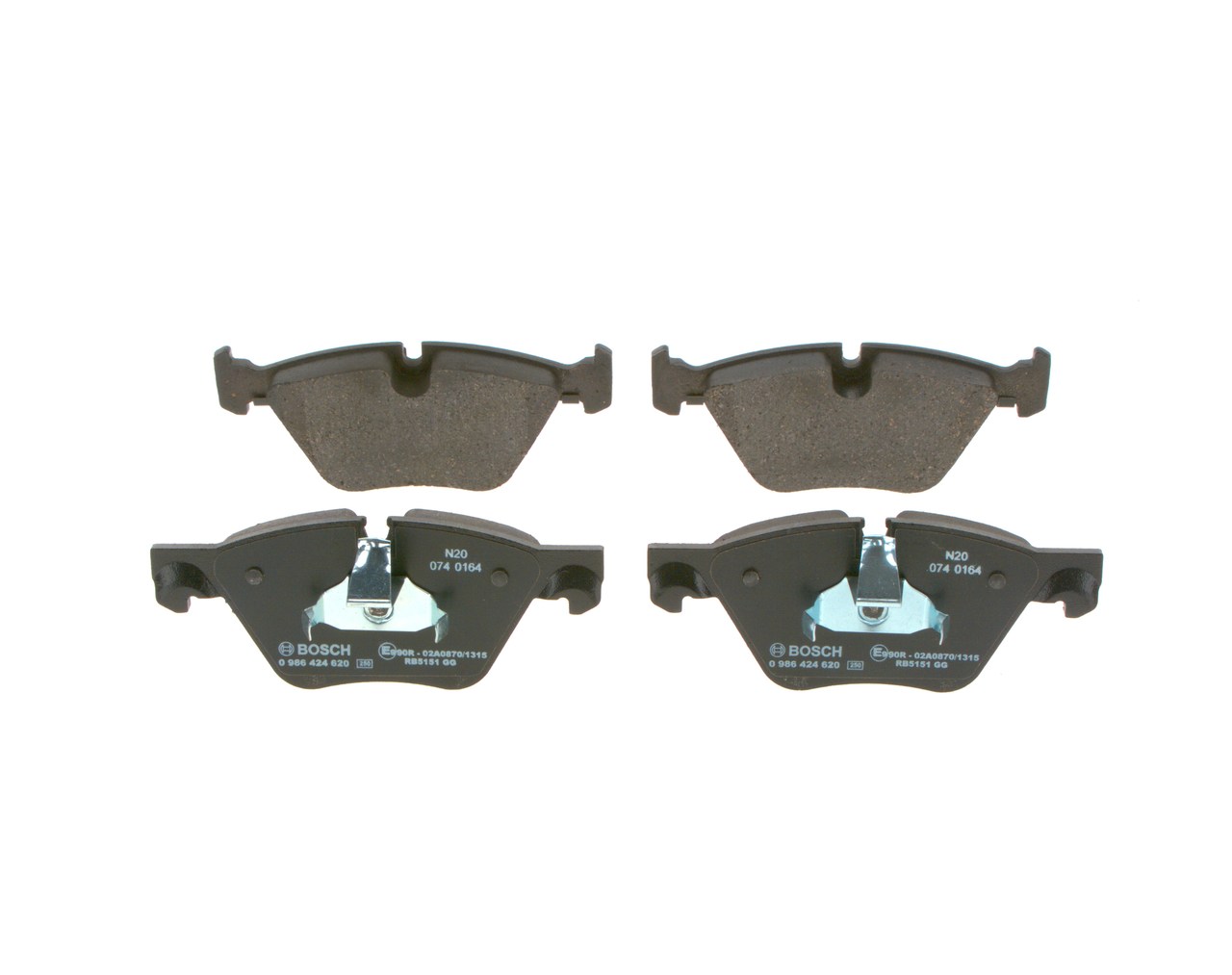 Комплект тормозных колодок, дисковый тормоз - 0 986 424 620 BOSCH