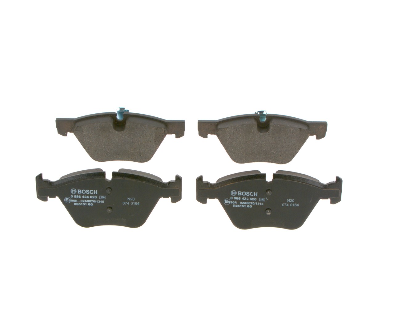 Brake Pad Set, disc brake - 0 986 424 620 BOSCH