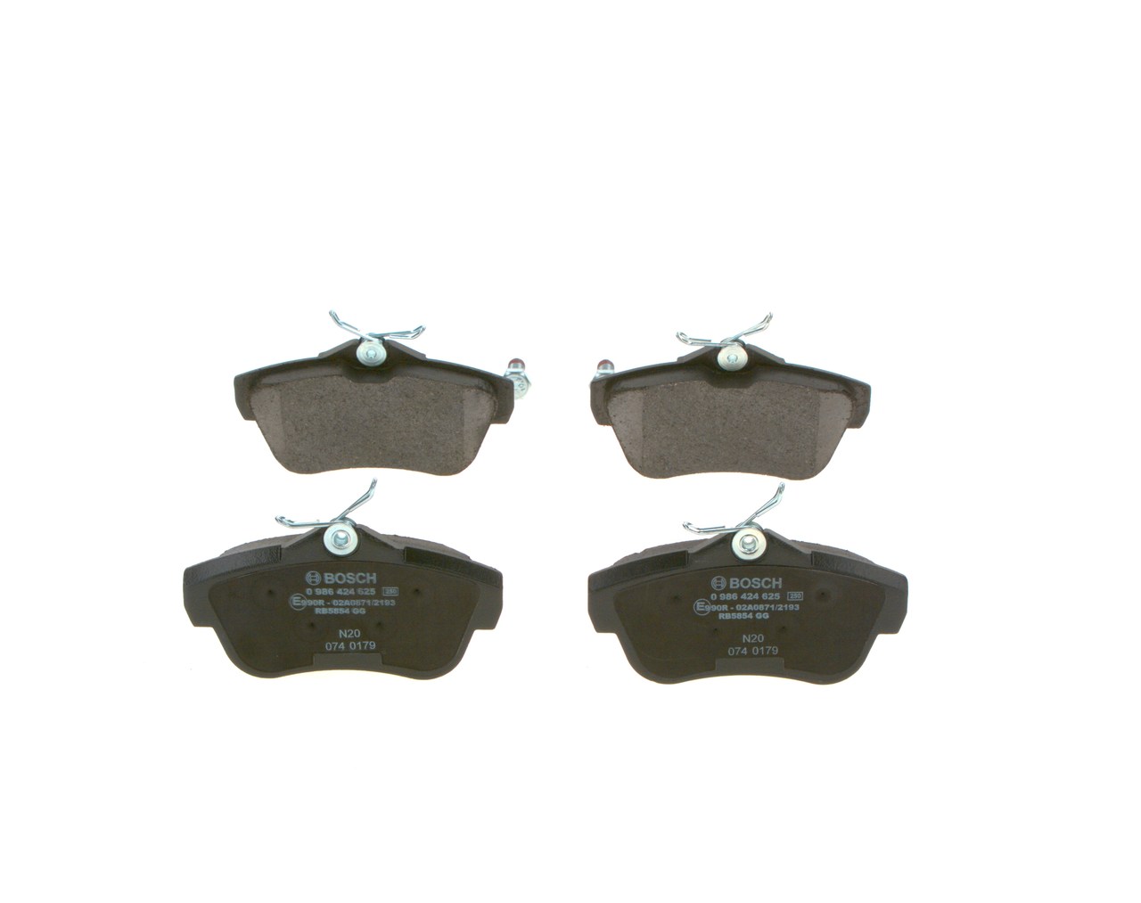 Brake Pad Set, disc brake - 0 986 424 625 BOSCH