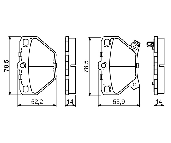Brake Pad Set, disc brake - 0 986 424 630 BOSCH