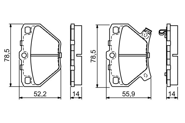 Brake Pad Set, disc brake - 0 986 424 630 BOSCH
