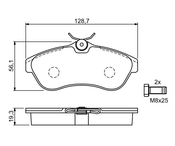 Brake Pad Set, disc brake - 0 986 424 635 BOSCH