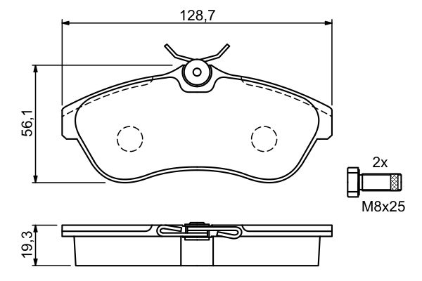 Brake Pad Set, disc brake - 0 986 424 635 BOSCH