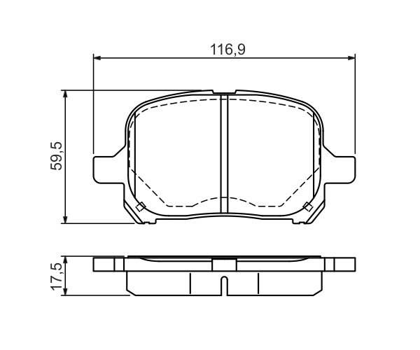 Brake Pad Set, disc brake - 0 986 424 639 BOSCH