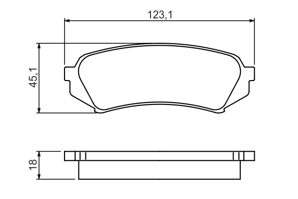 Brake Pad Set, disc brake - 0 986 424 641 BOSCH
