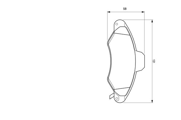 Brake Pad Set, disc brake - 0 986 424 644 BOSCH
