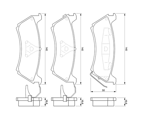 Brake Pad Set, disc brake - 0 986 424 648 BOSCH