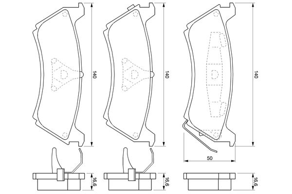 Brake Pad Set, disc brake - 0 986 424 648 BOSCH