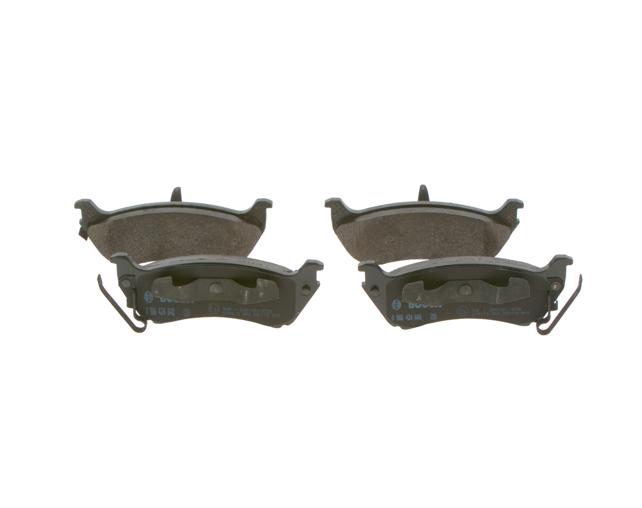 Brake Pad Set, disc brake - 0 986 424 648 BOSCH