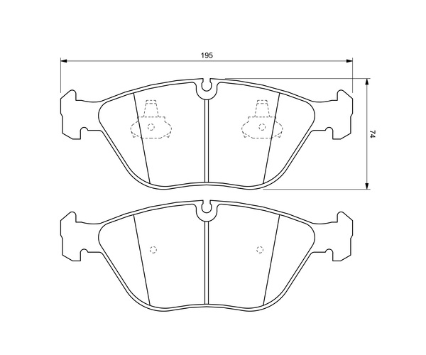 Brake Pad Set, disc brake - 0 986 424 649 BOSCH