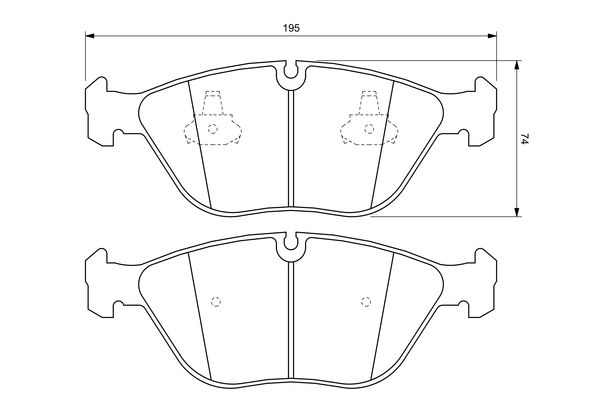Brake Pad Set, disc brake - 0 986 424 649 BOSCH