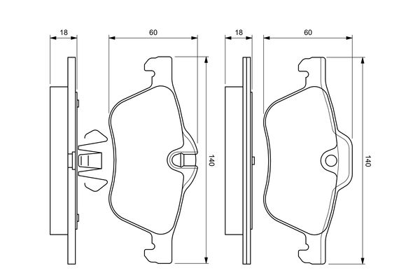 Brake Pad Set, disc brake - 0 986 424 652 BOSCH