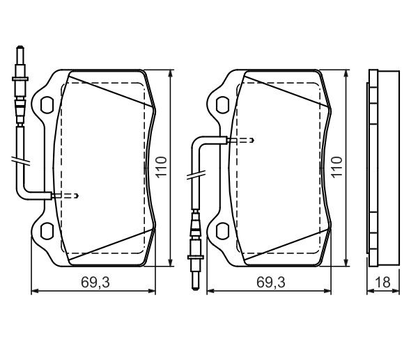 Brake Pad Set, disc brake - 0 986 424 658 BOSCH