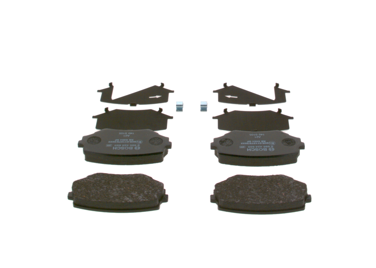 Brake Pad Set, disc brake - 0 986 424 658 BOSCH