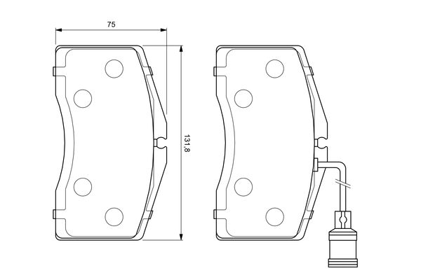 Brake Pad Set, disc brake - 0 986 424 664 BOSCH