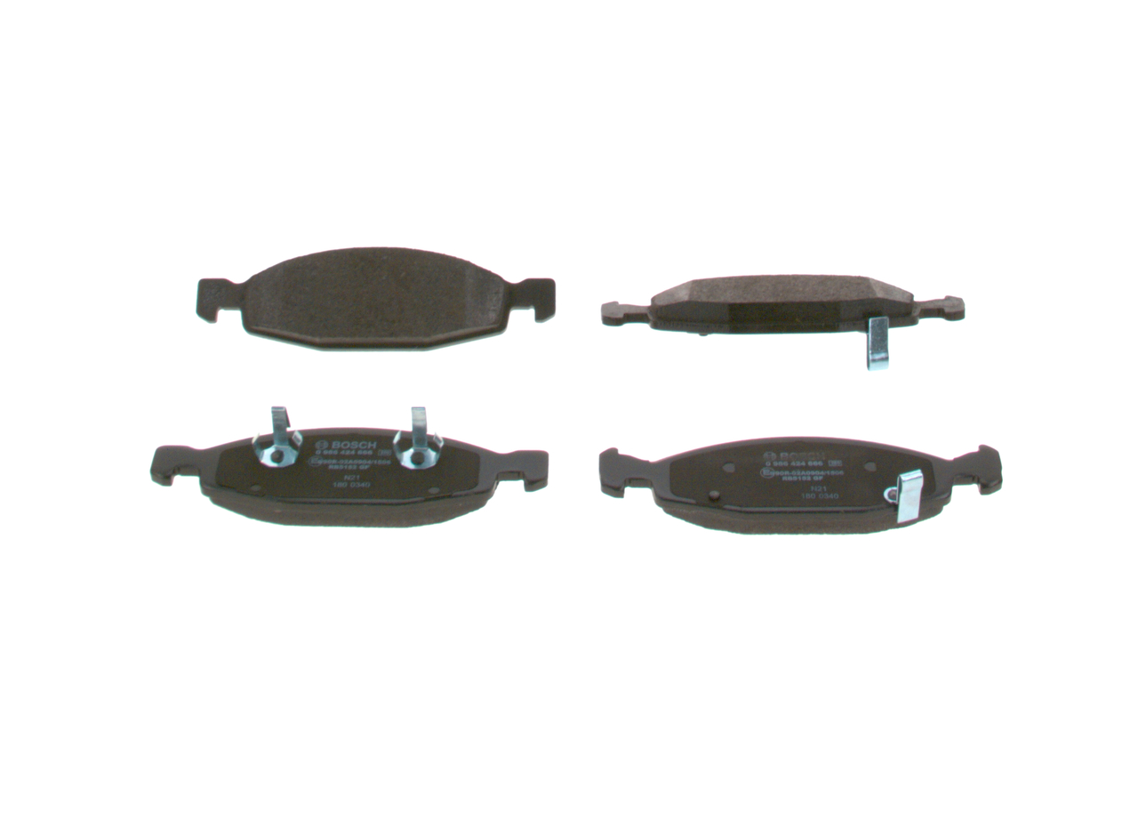 Brake Pad Set, disc brake - 0 986 424 666 BOSCH