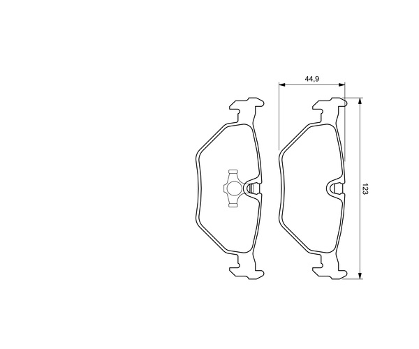 Brake Pad Set, disc brake - 0 986 424 667 BOSCH