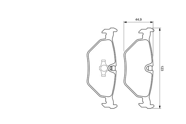 Brake Pad Set, disc brake - 0 986 424 667 BOSCH