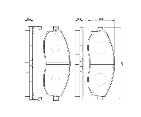 Brake Pad Set, disc brake - 0 986 424 670 BOSCH