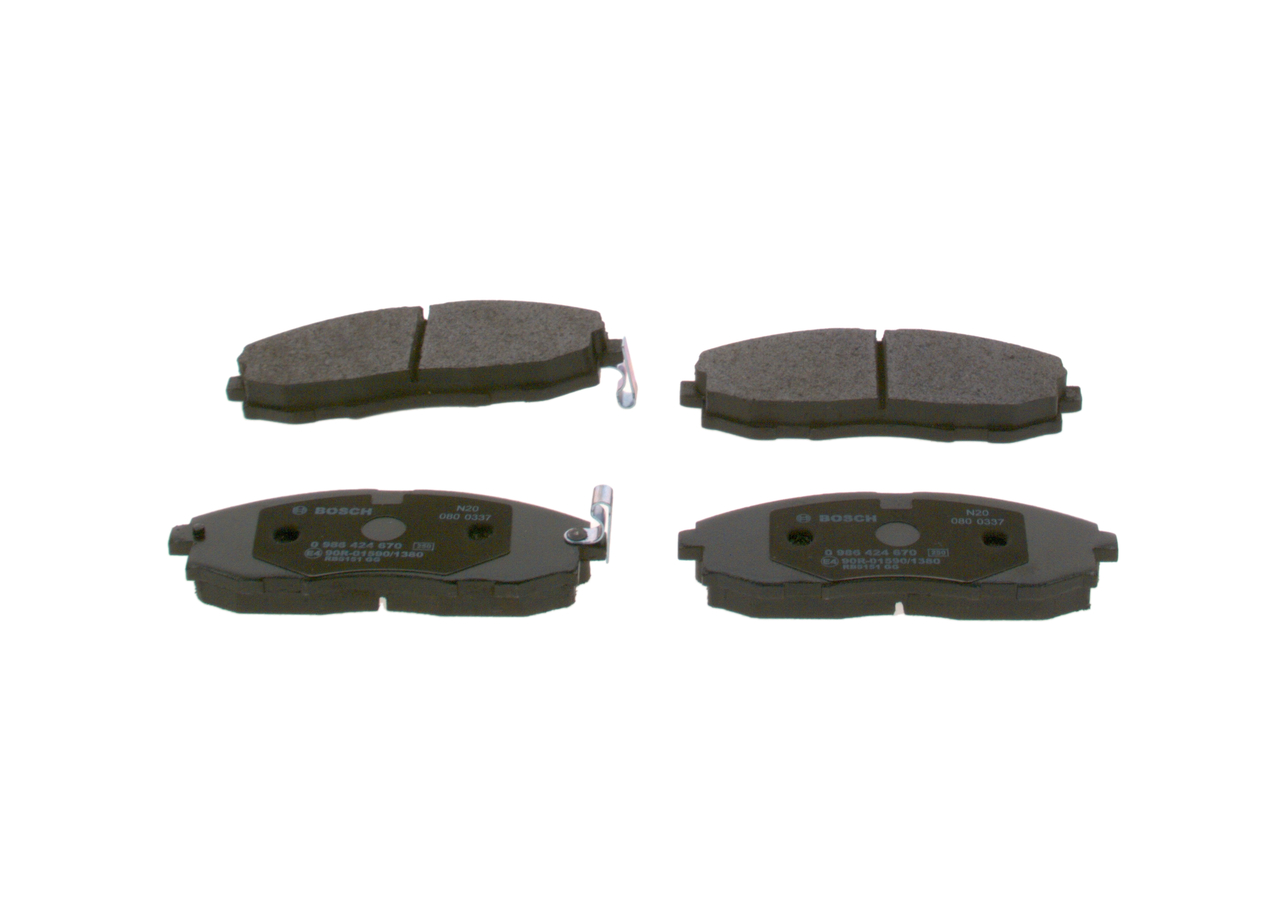 Brake Pad Set, disc brake - 0 986 424 670 BOSCH