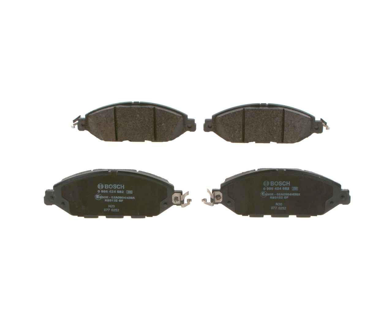 Kit pastiglie freno, Freno a disco - 0 986 424 682 BOSCH