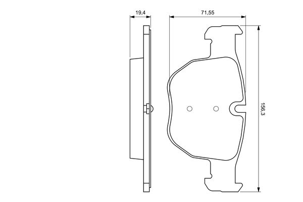 Brake Pad Set, disc brake - 0 986 424 687 BOSCH