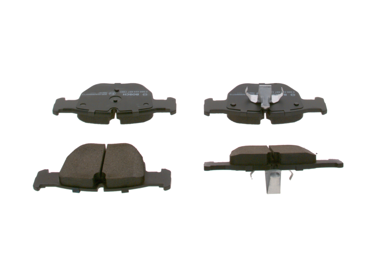 Brake Pad Set, disc brake - 0 986 424 687 BOSCH