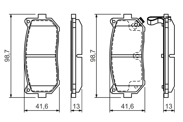 Brake Pad Set, disc brake - 0 986 424 693 BOSCH