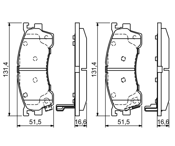 Brake Pad Set, disc brake - 0 986 424 694 BOSCH
