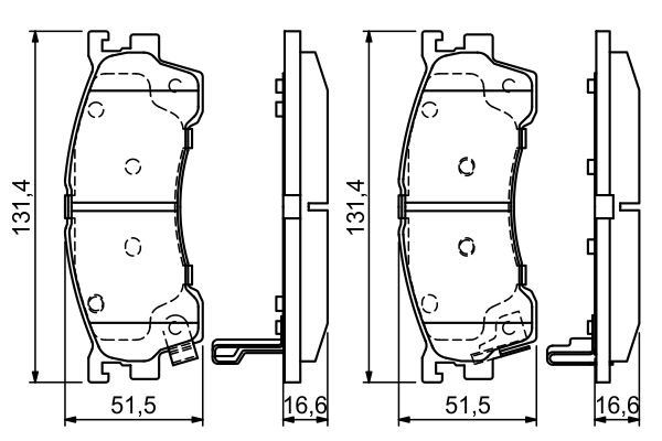 Brake Pad Set, disc brake - 0 986 424 694 BOSCH