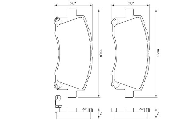 Brake Pad Set, disc brake - 0 986 424 700 BOSCH