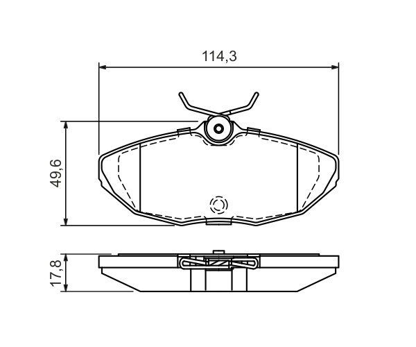 Brake Pad Set, disc brake - 0 986 424 702 BOSCH